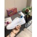 Louis Vuitton White Time Out Sneakers with Blue Printed