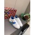 Louis Vuitton White Time Out Sneakers with Blue Printed