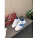 Louis Vuitton White Time Out Sneakers with Blue Printed