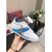 Louis Vuitton White Time Out Sneakers with Blue Printed