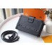 Louis Vuitton All Black Petite Malle Bag In Epi Leather M55859
