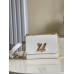Louis Vuitton Twist MM Bag In White Epi Leather M55513