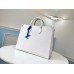 Louis Vuitton Onthego MM Bag In White Epi Leather M56081