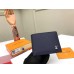 Louis Vuitton Multiple Wallet In Navy Taiga Leather M30282