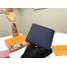 Louis Vuitton Multiple Wallet In Navy Taiga Leather M30282