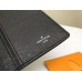 Louis Vuitton Brazza Wallet In Black Taiga Leather M30285