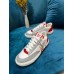 Louis Vuitton Charlie Sneakers In White Leather With Red Detail