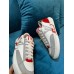 Louis Vuitton Charlie Sneakers In White Leather With Red Detail