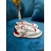 Louis Vuitton Charlie Sneakers In White Leather With Red Detail