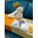 Louis Vuitton Boombox Sneaker Boots In Silver Metallic Leather
