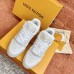 Louis Vuitton Men's LV Trainer Sneakers In Beige Monogram Denim