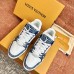 Louis Vuitton Men's LV Trainer Sneakers In Blue Denim with Leather
