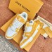Louis Vuitton Men's LV Trainer Sneakers In Yellow Denim with Leather