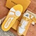 Louis Vuitton Men's LV Trainer Sneakers In Yellow Denim with Leather