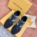 Louis Vuitton Men's LV Trainer Sneakers In Black Crystals