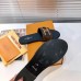 Louis Vuitton Lock It Flat Mules In Monogram Canvas