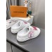 Louis Vuitton Time Out Open Back Sneakers with Fuchsia Printed