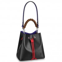 Louis Vuitton Black Epi Neonoe Bag With Braided Handle M53916