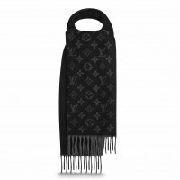 Louis Vuitton Black Monogram Gradient Scarf M71607