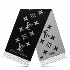 Louis Vuitton Black Reykjavik Scarf M71040