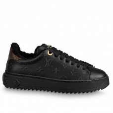Louis Vuitton Black Time Out Sneakers with Shearling Lining