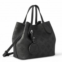 Louis Vuitton Blossom PM Bag In Black Mahina Leather M21848
