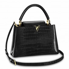 Louis Vuitton Capucines MM Bag In Crocodile-embossed Leather N92967