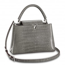 Louis Vuitton Capucines MM Bag In Crocodile-embossed Leather N99417
