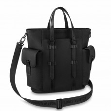 Louis Vuitton Christopher Tote Bag In Black LeatherM58479