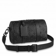 Louis Vuitton City Keepall Bag In Monogram Seal Leather M57955