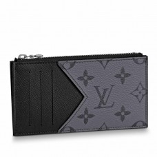 Louis Vuitton Coin Card Holder In Monogram Eclipse Canvas M69533