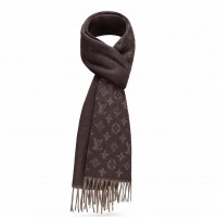 Louis Vuitton Dark Brown Monogram Gradient Scarf M70258