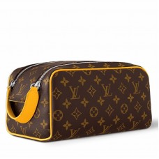 Louis Vuitton Dopp Kit Toilet Pouch in Monogram Macassar Canvas M46764
