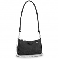 Louis Vuitton Easy Pouch On Strap In Black Epi Leather M80471