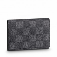 Louis Vuitton Enveloppe Carte De Visite In Damier Graphite Canvas N63338