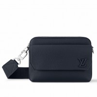 Louis Vuitton Fastline Messenger Bag in Navy Blue LV Aerogram Leather M11600