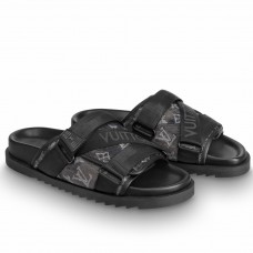 Louis Vuitton Honolulu Mules In Monogram Denim Tie