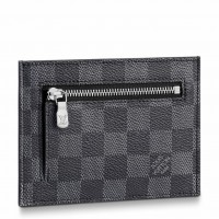 Louis Vuitton ID Card Holder In Damier Graphite Canvas N60378