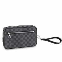Louis Vuitton Kasai Clutch In Damier Graphite Canvas N41664