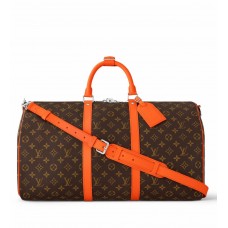Louis Vuitton Keepall Bandouliere 50 Bag in Monogram Macassar Canvas M46770