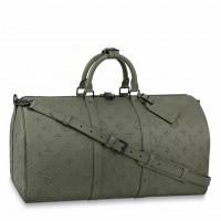 Louis Vuitton Keepall Bandouliere 50 Bag In Monogram Seal Leather M57963