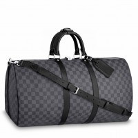 Louis Vuitton Keepall Bandouliere 55 Bag In Damier Graphite Canvas N41413