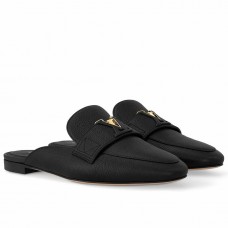 Louis Vuitton LV Capri Open Back Loafers in Black Leather