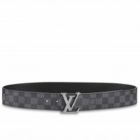 Louis Vuitton LV Initiales Reversible 40MM Belt In Damier Graphite Canvas M0213Q