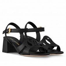Louis Vuitton LV Isola Sandal 55mm in Black Calfskin