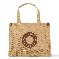 Louis Vuitton OnTheGo MM Bag in Natural Raffia M24723