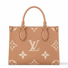 Louis Vuitton Onthego PM Bag in Bicolor Monogram Empreinte Leather M12513