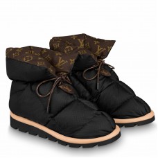 Louis Vuitton Pillow Comfort Ankle Boot In Black Nylon