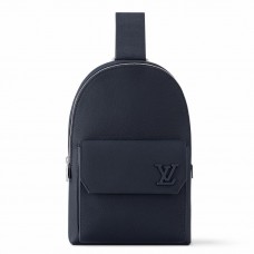 Louis Vuitton Pilot Slingbag in Navy Blue LV Aerogram Leather M11601
