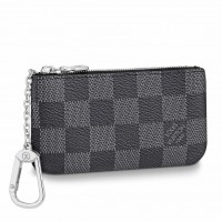 Louis Vuitton Pochette Cle In Damier Graphite Canvas N60155